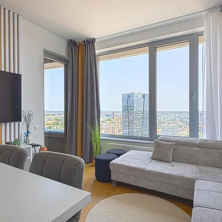 Apartamento Skau Sky Park White By Zaha Hadid 3 Tower 27 Floor Panoramic View Free Parking *